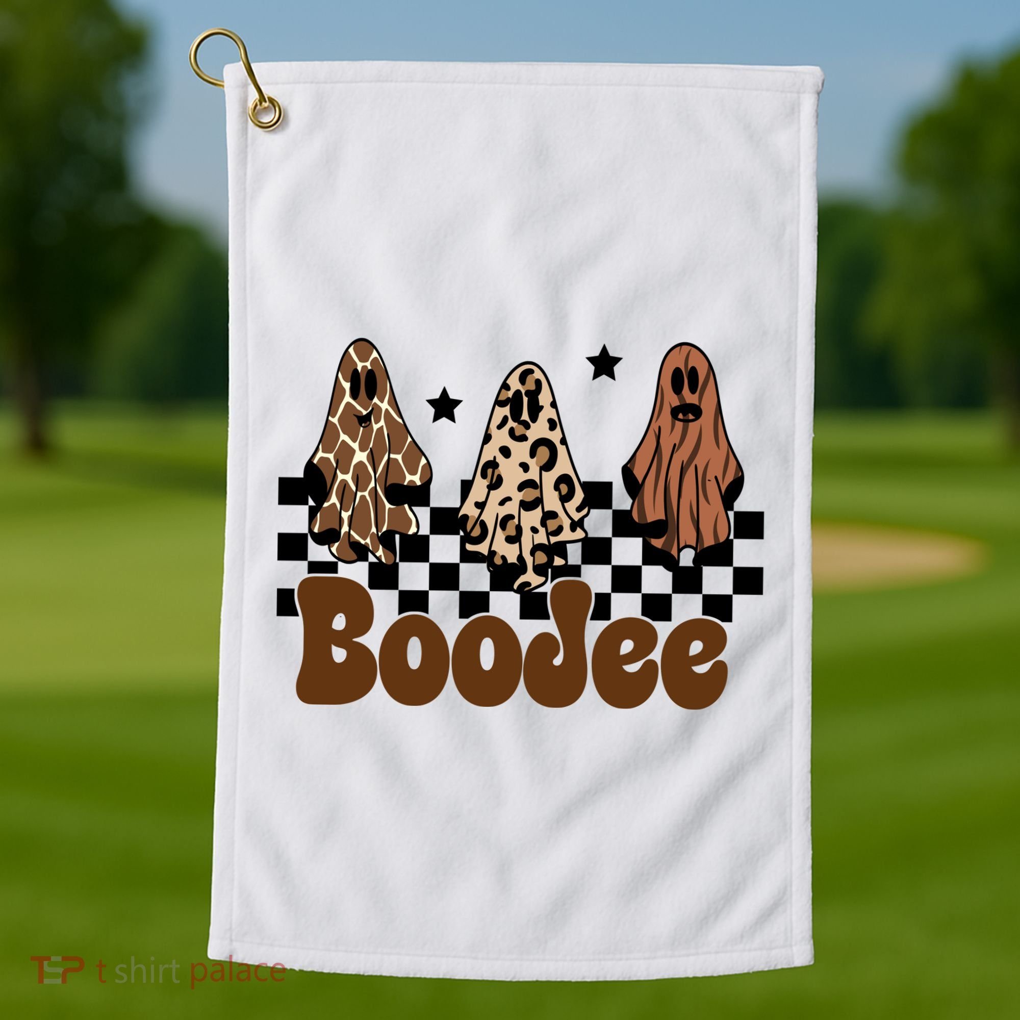BooJee Halloween Bougie Ghost Funny Golf Towel