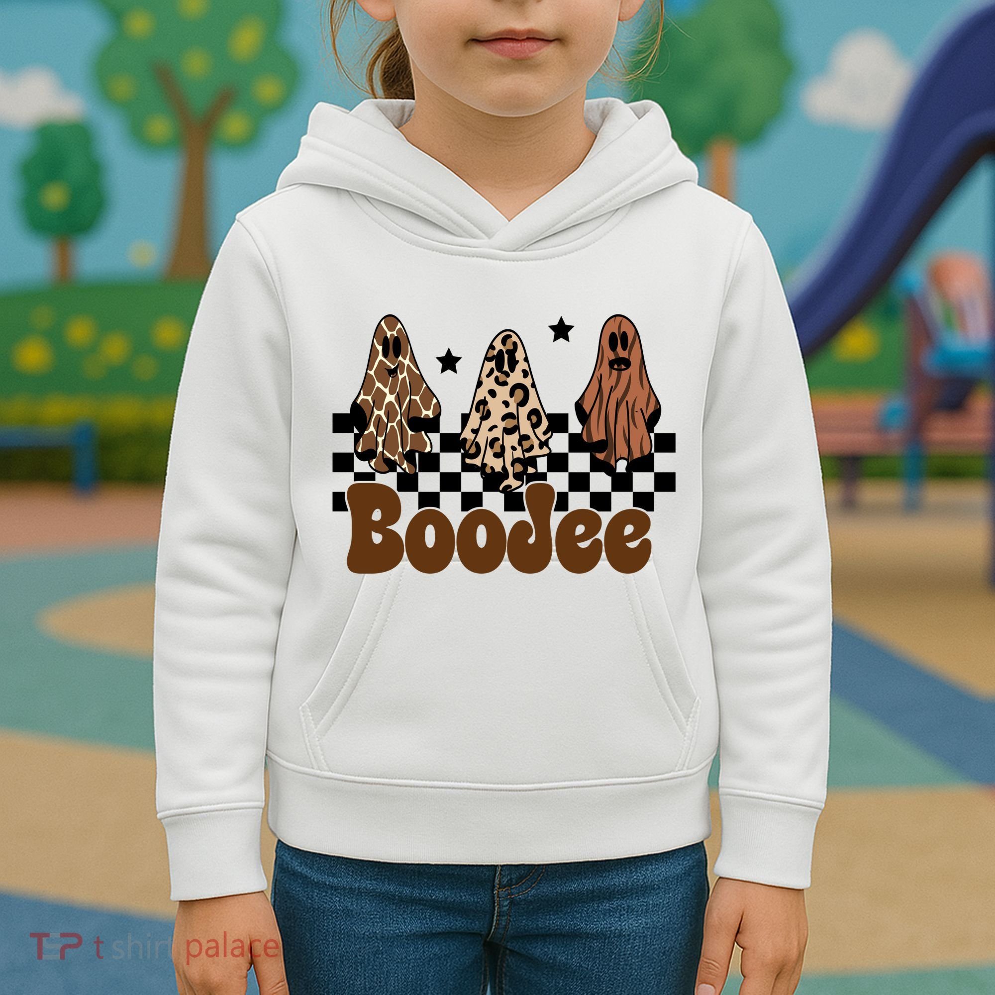 BooJee Halloween Bougie Ghost Funny Kids Hoodie