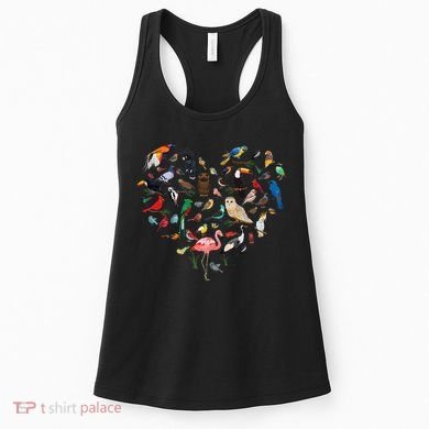 Bird Heart Birding BirdWatching Birder Bird Watcher Women's Tank Top