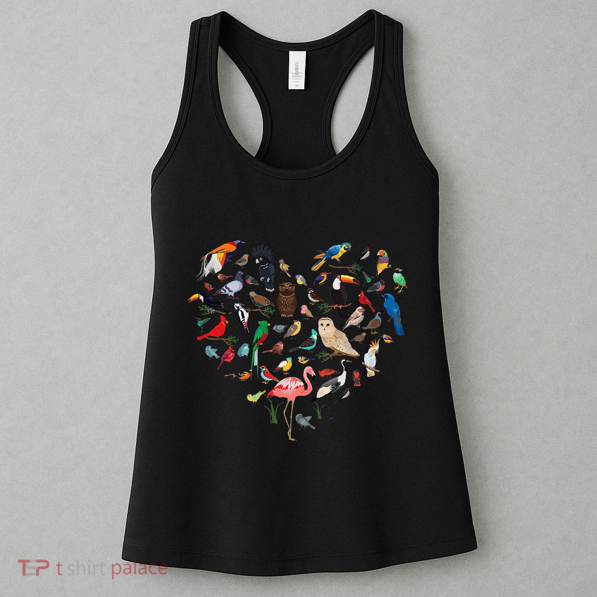 Bird Heart Birding BirdWatching Birder Bird Watcher Women's Tank Top
