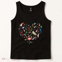 Bird Heart Birding BirdWatching Birder Bird Watcher Tank Top thumb 2