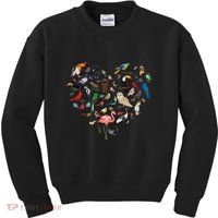 Bird Heart Birding BirdWatching Birder Bird Watcher Kids Sweatshirt thumb 0