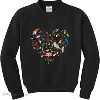Bird Heart Birding BirdWatching Birder Bird Watcher Kids Sweatshirt thumb 0