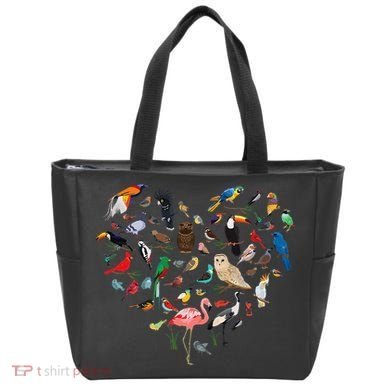Bird Heart Birding BirdWatching Birder Bird Watcher Tote Bag