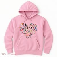 Bird Heart Birding BirdWatching Birder Bird Watcher Hoodie thumb 0