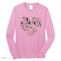Bird Heart Birding BirdWatching Birder Bird Watcher Long Sleeve Shirt thumb 0