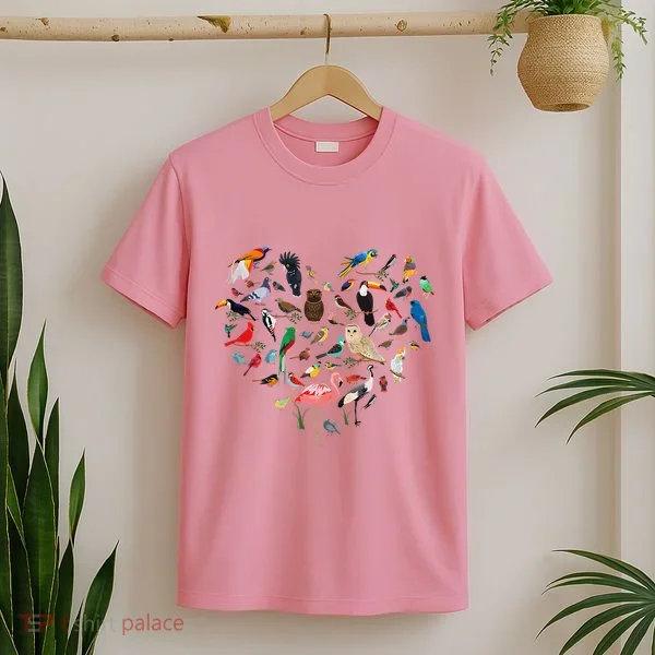 Bird Heart Birding BirdWatching Birder Bird Watcher T-Shirt