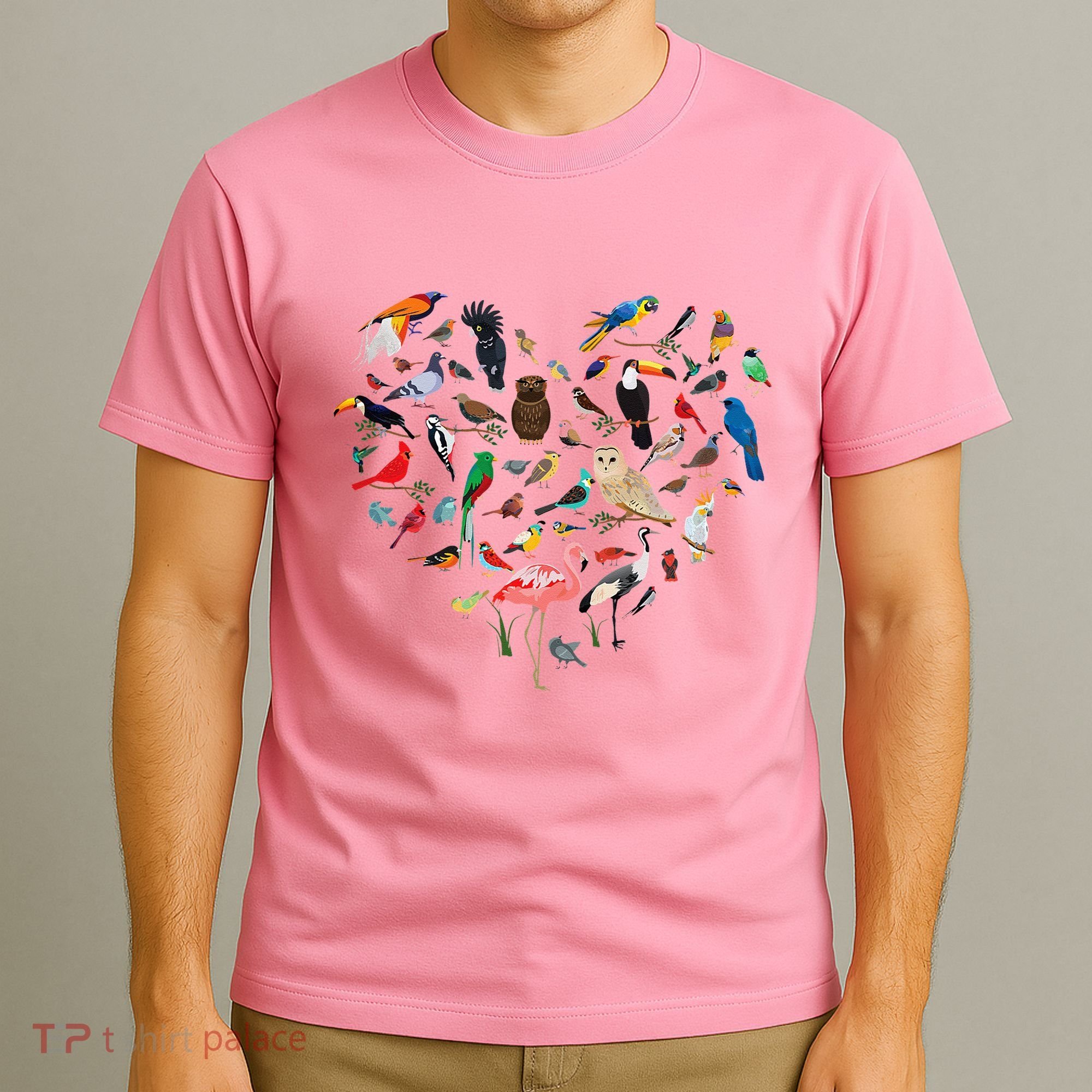 Bird Heart Birding BirdWatching Birder Bird Watcher T-Shirt
