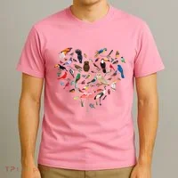 Bird Heart Birding BirdWatching Birder Bird Watcher T-Shirt thumb 3