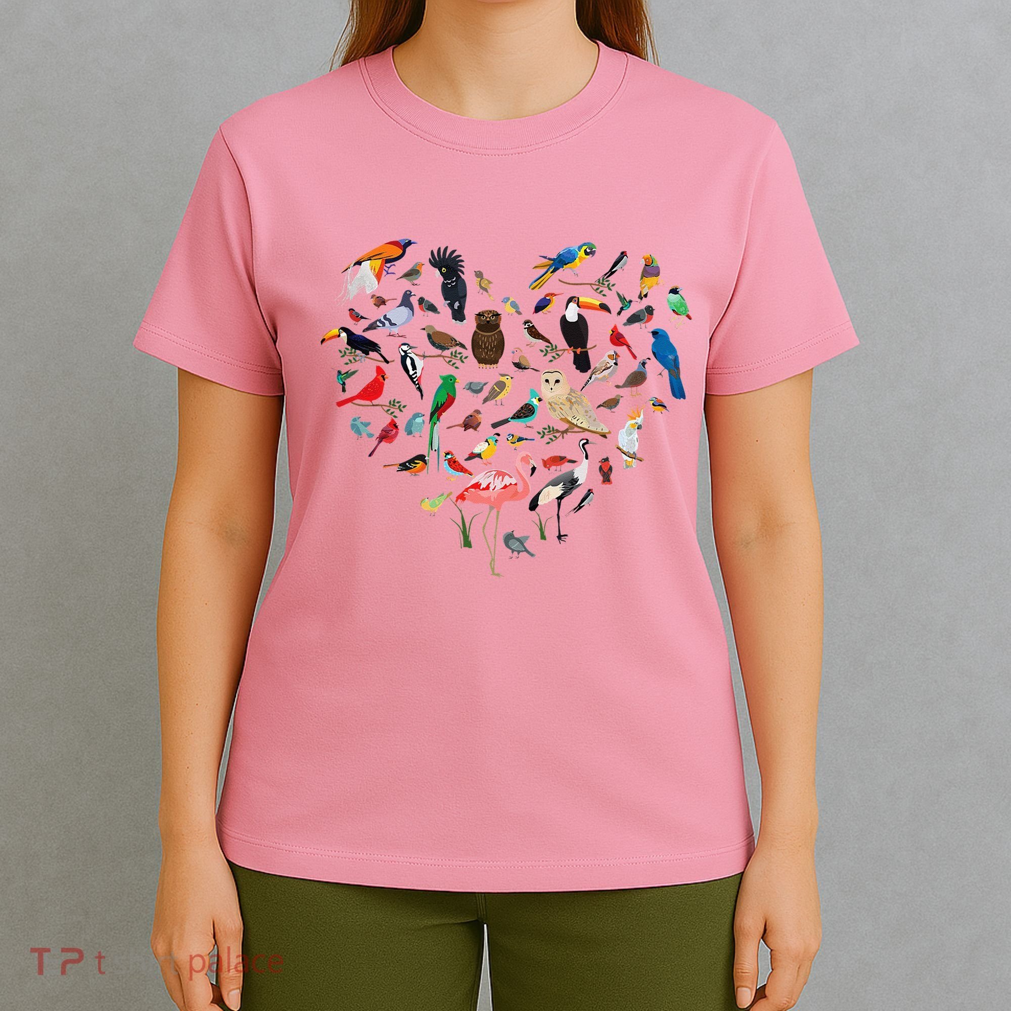 Bird Heart Birding BirdWatching Birder Bird Watcher T-Shirt