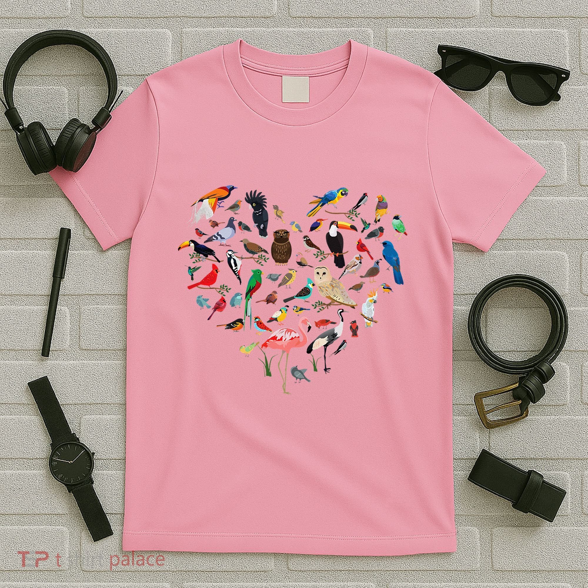 Bird Heart Birding BirdWatching Birder Bird Watcher T-Shirt