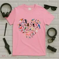 Bird Heart Birding BirdWatching Birder Bird Watcher T-Shirt thumb 5