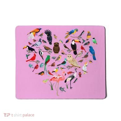 Bird Heart Birding BirdWatching Birder Bird Watcher Mousepad