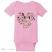 Bird Heart Birding BirdWatching Birder Bird Watcher Baby Bodysuit thumb 0