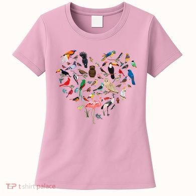 Bird Heart Birding BirdWatching Birder Bird Watcher Women's T-Shirt