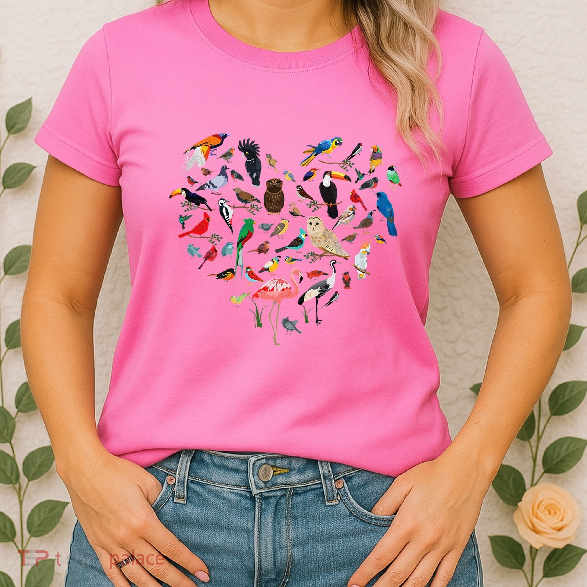 Bird Heart Birding BirdWatching Birder Bird Watcher Women's T-Shirt