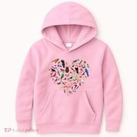 Bird Heart Birding BirdWatching Birder Bird Watcher Kids Hoodie thumb 0