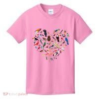 Bird Heart Birding BirdWatching Birder Bird Watcher Kids T-Shirt thumb 0