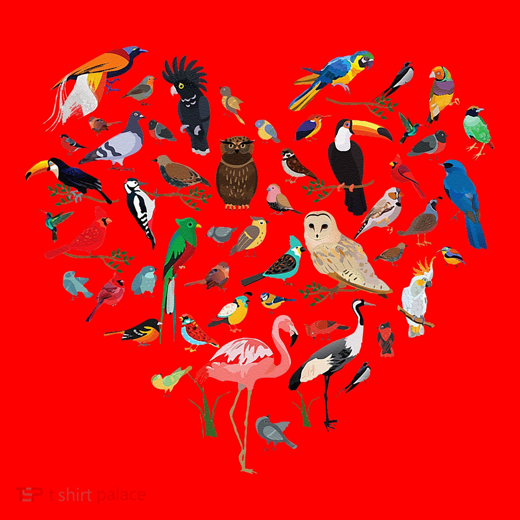 Bird Heart Birding BirdWatching Birder Bird Watcher Santa Hat