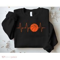 Basketball Heartbeat Basketball lovers player Sweatshirt thumb 2