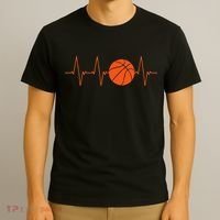 Basketball Heartbeat Basketball lovers player T-Shirt thumb 3