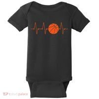 Basketball Heartbeat Basketball lovers player Baby Bodysuit thumb 0