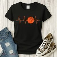 Basketball Heartbeat Basketball lovers player Women's T-Shirt thumb 3