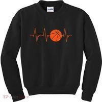 Basketball Heartbeat Basketball lovers player Kids Sweatshirt thumb 0