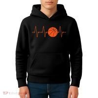 Basketball Heartbeat Basketball lovers player Kids Hoodie thumb 4