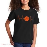 Basketball Heartbeat Basketball lovers player Kids T-Shirt thumb 2