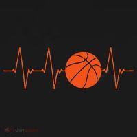 Basketball Heartbeat Basketball lovers player Kids T-Shirt thumb 4