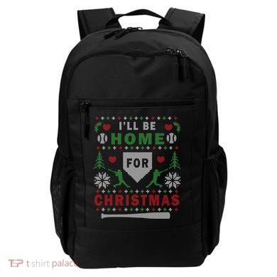 Be Home Baseball Ugly Christmas Sweater Pattern Gift Backpack