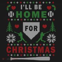 Be Home Baseball Ugly Christmas Sweater Pattern Gift Backpack thumb 2