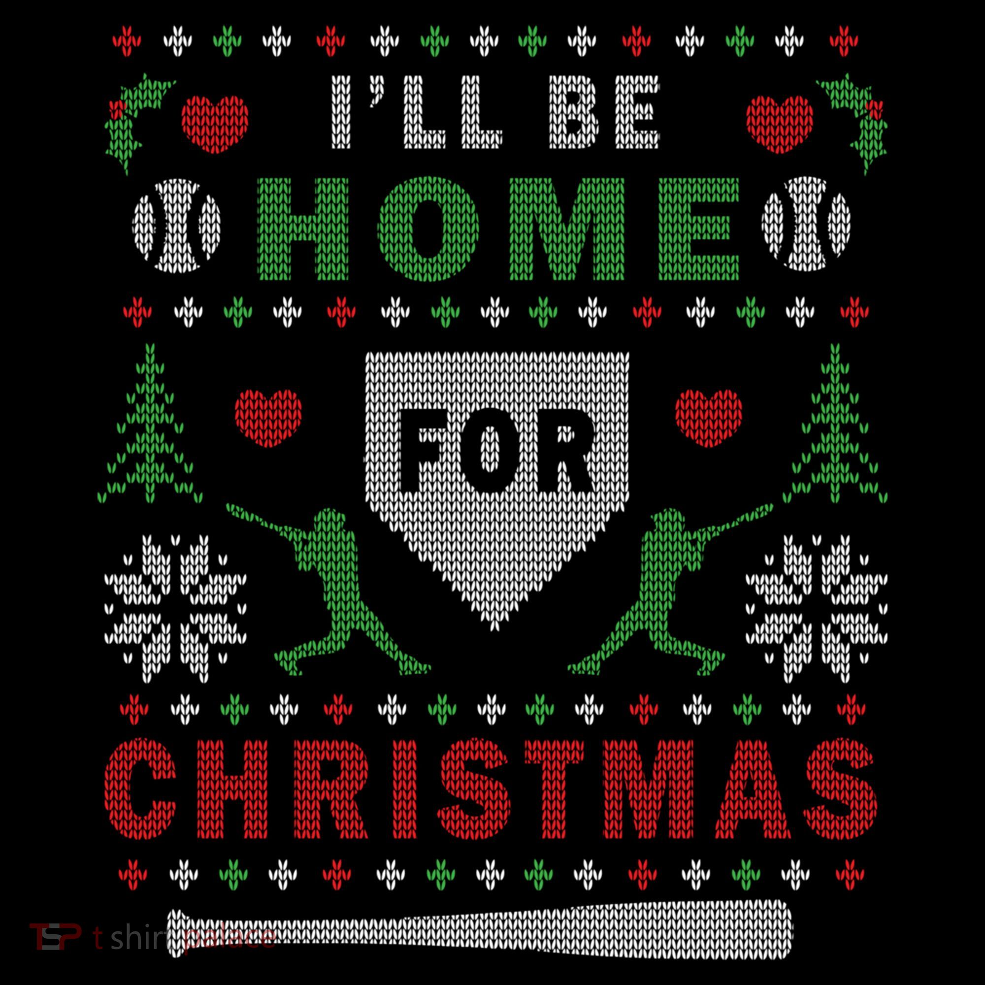 Be Home Baseball Ugly Christmas Sweater Pattern Gift Ornament