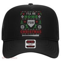 Be Home Baseball Ugly Christmas Sweater Pattern Gift Hat thumb 0