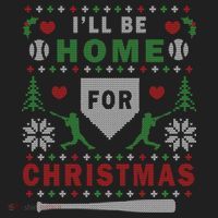 Be Home Baseball Ugly Christmas Sweater Pattern Gift Golf Towel thumb 3