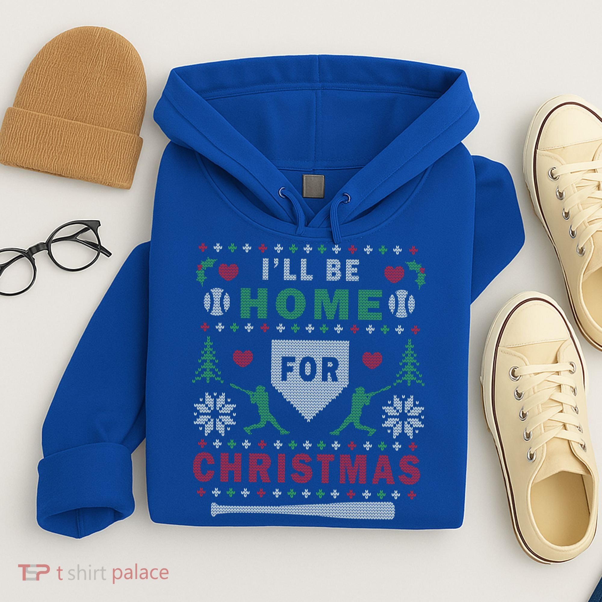 Be Home Baseball Ugly Christmas Sweater Pattern Gift Hoodie