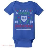 Be Home Baseball Ugly Christmas Sweater Pattern Gift Baby Bodysuit thumb 0