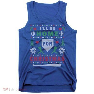 Be Home Baseball Ugly Christmas Sweater Pattern Gift Tank Top
