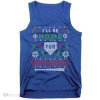 Be Home Baseball Ugly Christmas Sweater Pattern Gift Tank Top thumb 0