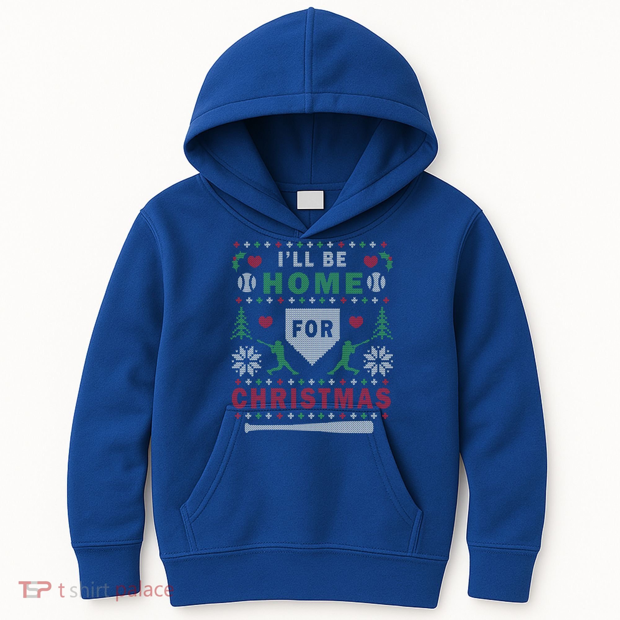 Be Home Baseball Ugly Christmas Sweater Pattern Gift Kids Hoodie