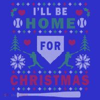 Be Home Baseball Ugly Christmas Sweater Pattern Gift Kids T-Shirt thumb 4