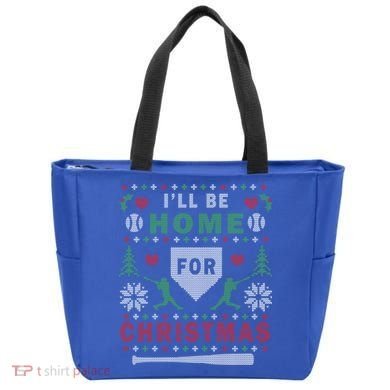 Be Home Baseball Ugly Christmas Sweater Pattern Gift Tote Bag