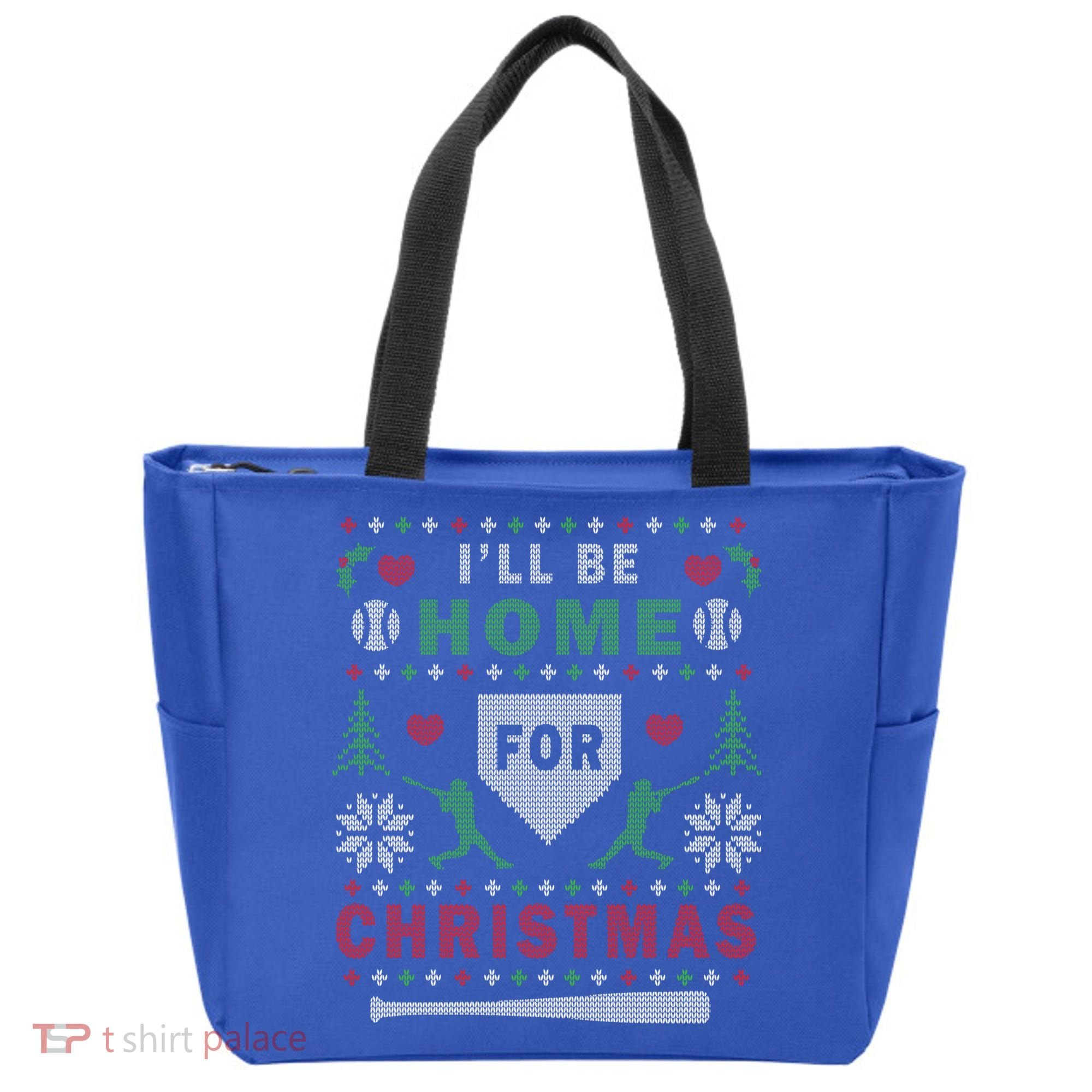 Be Home Baseball Ugly Christmas Sweater Pattern Gift Tote Bag