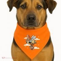 Bumblebee Halloween USA-Made Doggie Bandana thumb 1