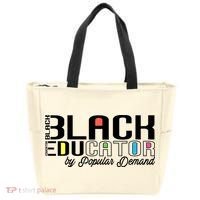 Black History Black Educator By Popular Ded Afro Teacher Gift Tote Bag thumb 0