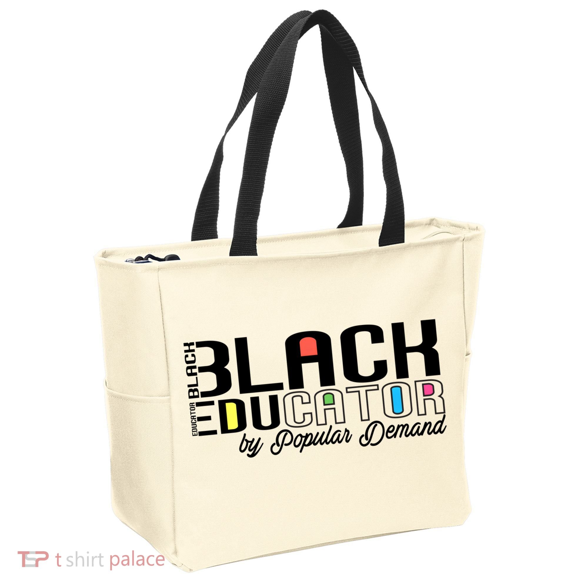 Black History Black Educator By Popular Ded Afro Teacher Gift Tote Bag