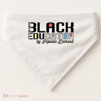 Black History Black Educator By Popular Ded Afro Teacher Gift USA-Made Doggie Bandana thumb 0