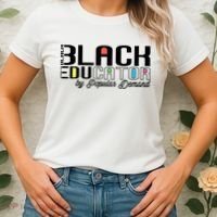 Black History Black Educator By Popular Ded Afro Teacher Gift Women's T-Shirt thumb 2