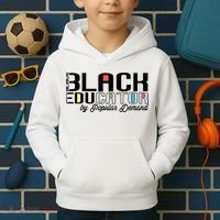 Black History Black Educator By Popular Ded Afro Teacher Gift Kids Hoodie thumb 2